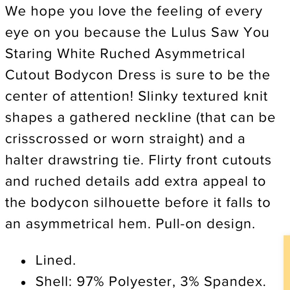 🎉HP🎉 🤍LuLu’s, Size XL, “Saw You Staring”, Asymmetrical Cutout Bodycon Dress - Picture 6 of 16